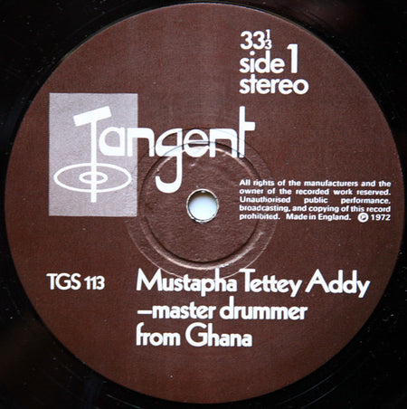 Mustapha Tettey Addy : Master Drummer From Ghana (LP)