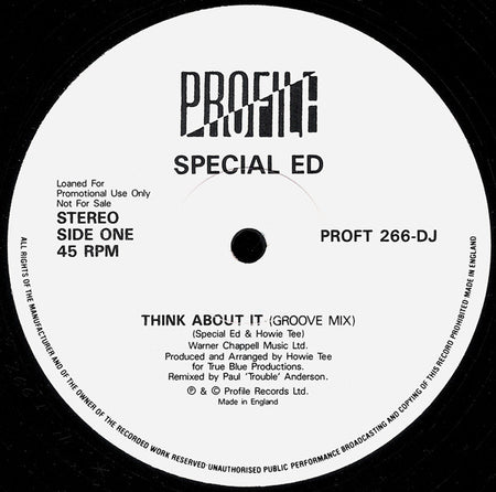 Special Ed : Think About It (Remix) (12", Promo)
