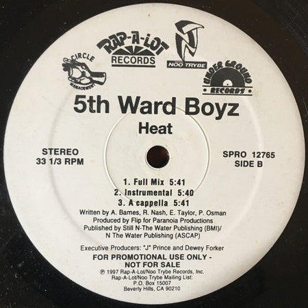 5th Ward Boyz Featuring Scarface (3) : I Know / Heat (12", Promo)