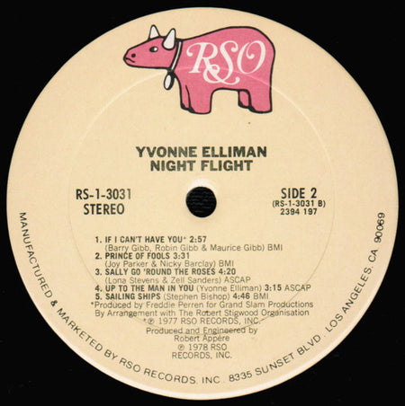 Yvonne Elliman : Night Flight (LP, Album, San)