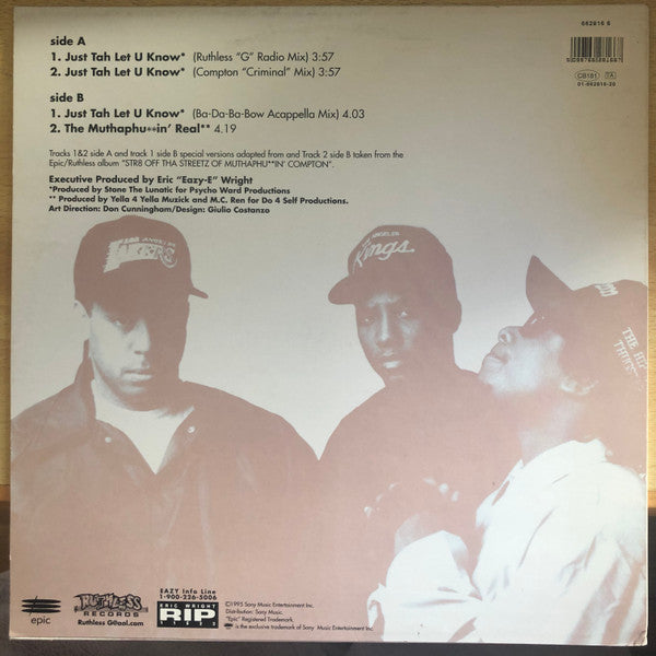 Eazy-E : Just Tah Let U Know (12")
