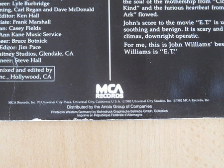 John Williams (4) : E.T. The Extra-Terrestrial (Music From The Original Motion Picture Soundtrack) (LP, Album)