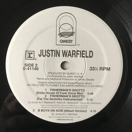 Justin Warfield : Fisherman's Grotto / B Boys On Acid (12")