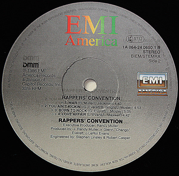 Rappers' Convention : Rappers' Convention (LP, Album)