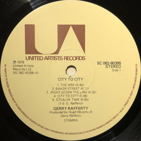 Gerry Rafferty : City To City (LP, Album)