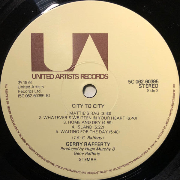 Gerry Rafferty : City To City (LP, Album)