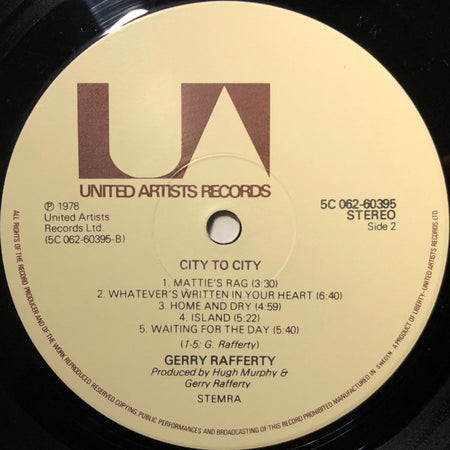 Gerry Rafferty : City To City (LP, Album)
